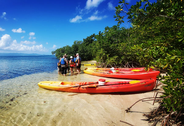 Kayak Guadeloupe Ti-Evasion Eco-Rando mangrove plage turquoise